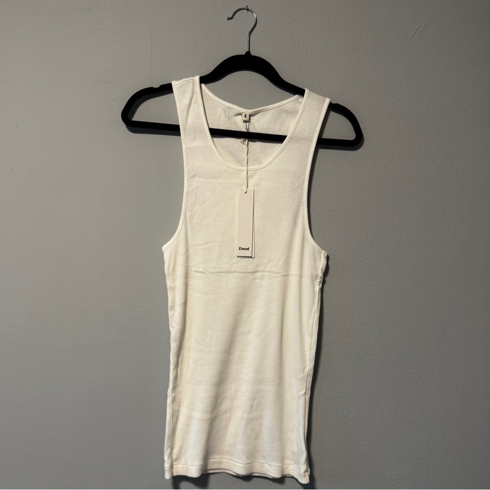 White Ribbed Tank Top — Slim Fit Men’s Tank